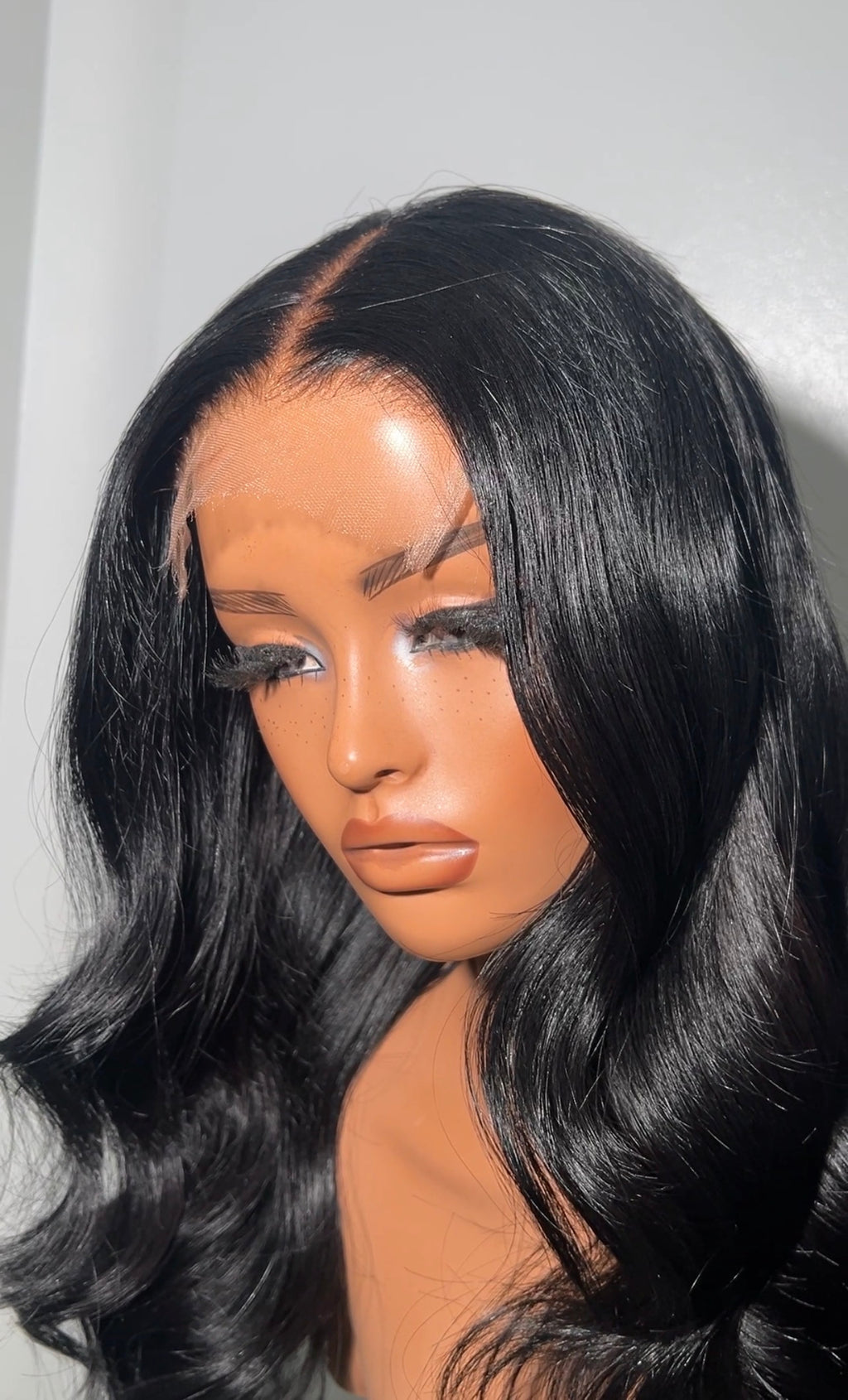 Amira Jet Black  Ready To Ship Wig 18in 180% 5x5 HD Closure Studio Color Collection