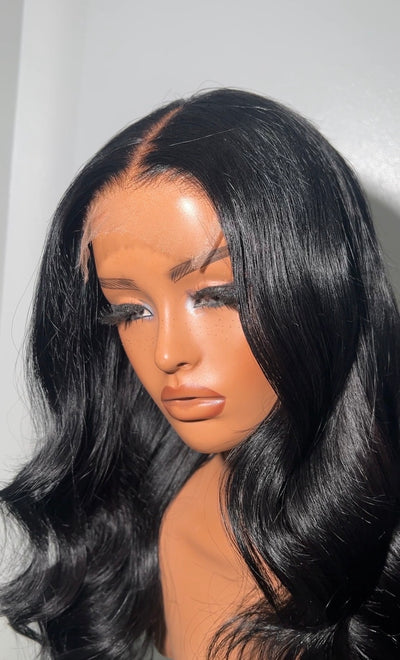 Amira Jet Black  Ready To Ship Wig 18in 180% 5x5 HD Closure Studio Color Collection