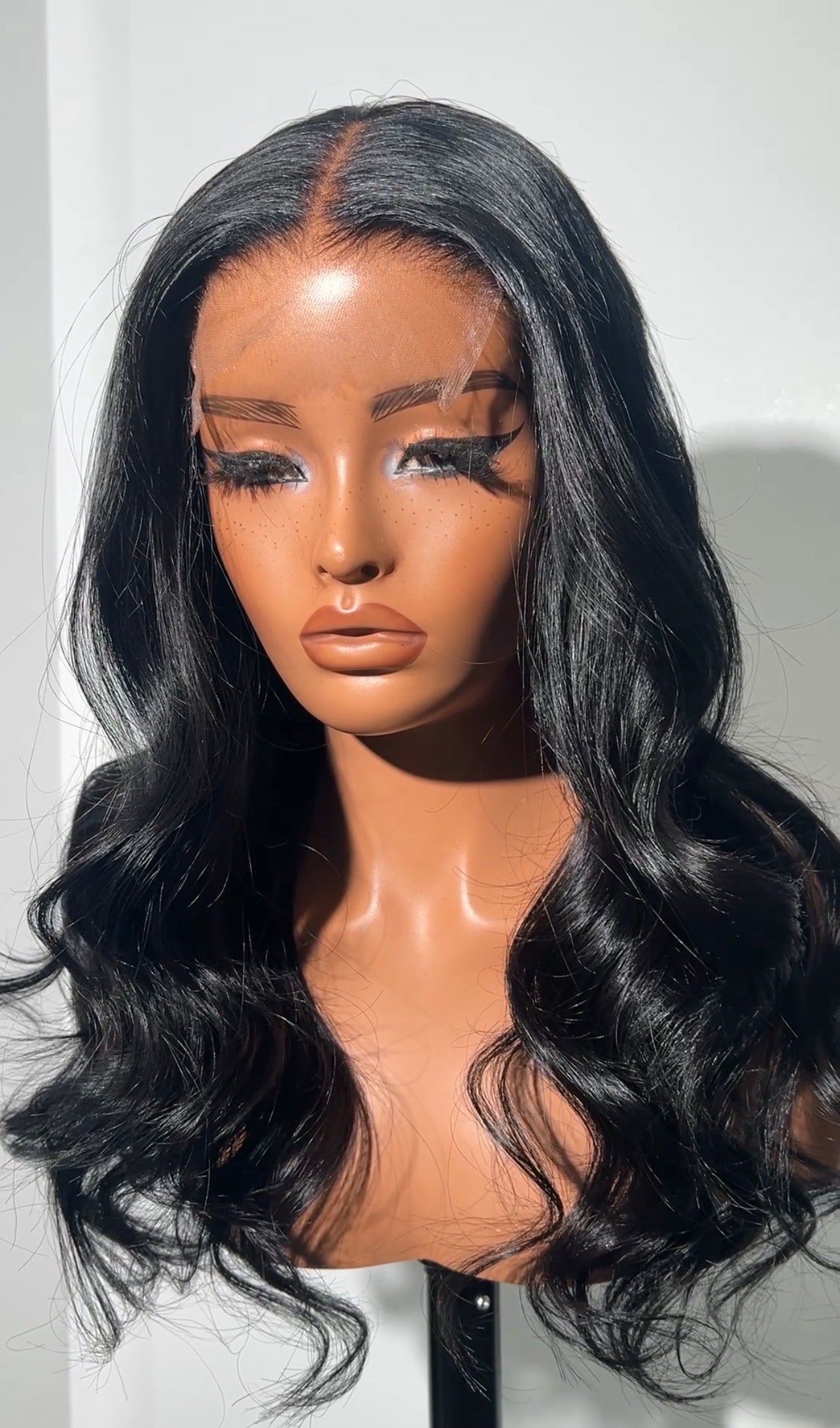 Amira Jet Black  Ready To Ship Wig 18in 180% 5x5 HD Closure Studio Color Collection